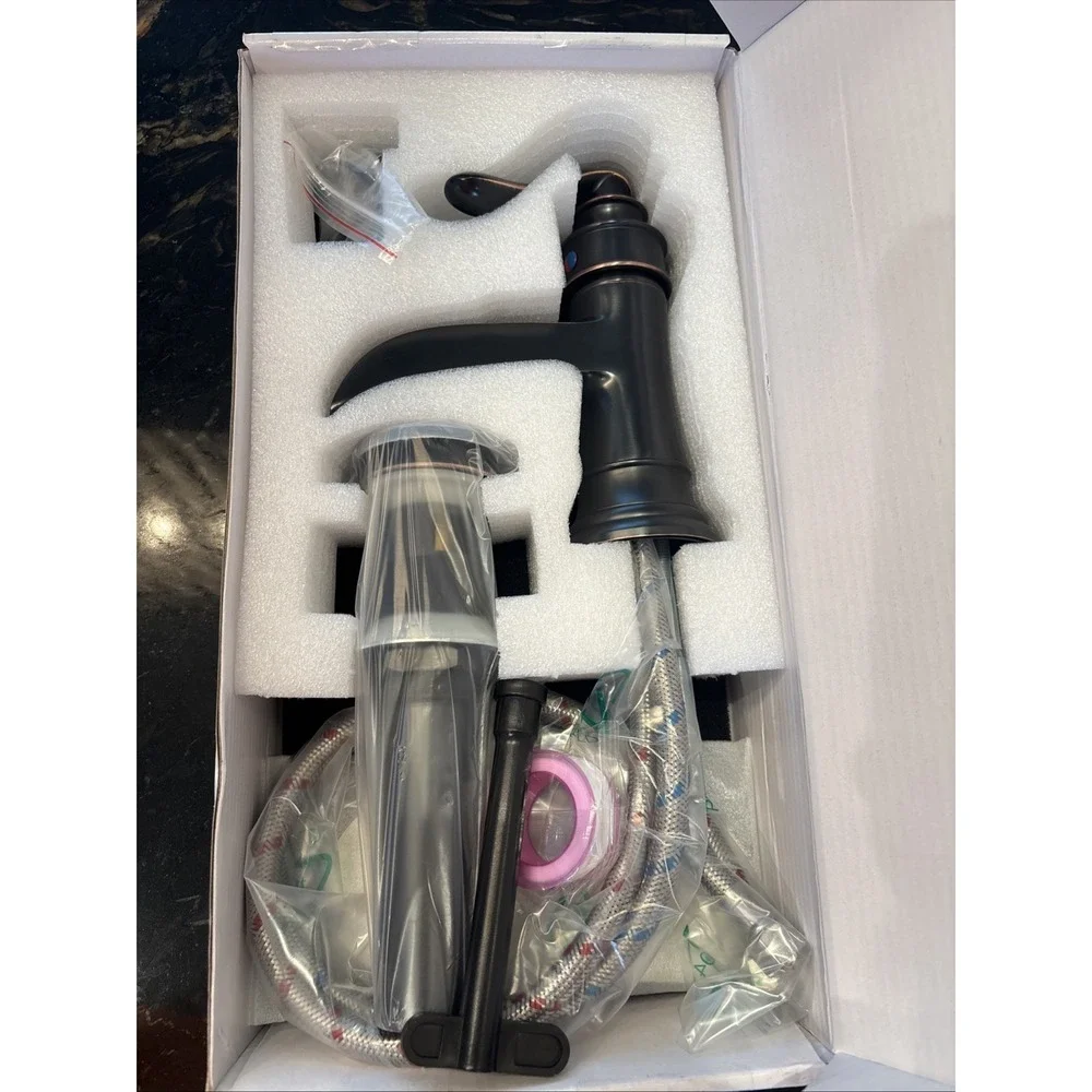 Homevacious Bathroom Faucet Waterfall Sink Faucets Oil Rubbed Bronze Single